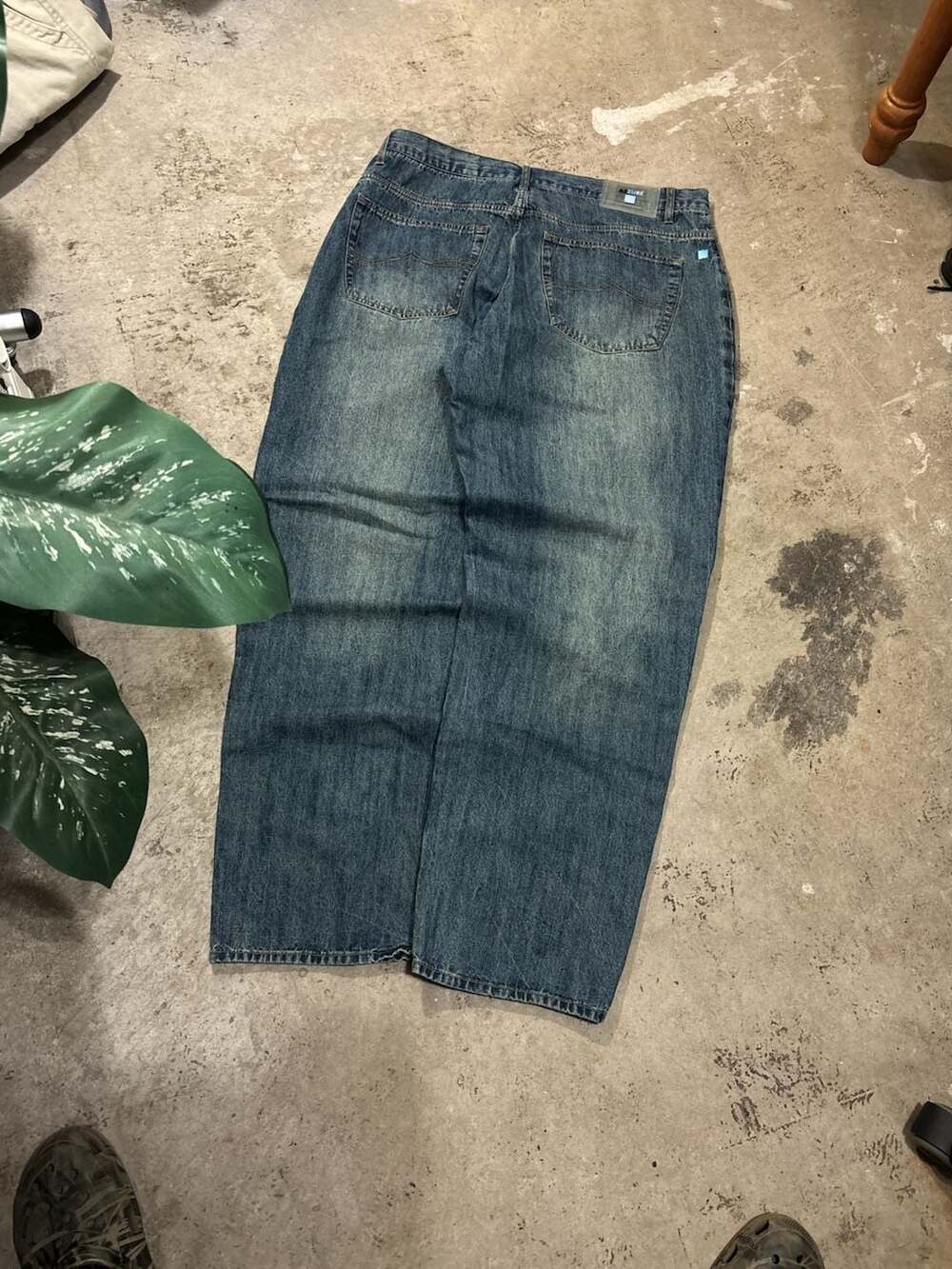 Azzuré Denim Men's Vintage Y2K Baggy Wide Leg Jeans